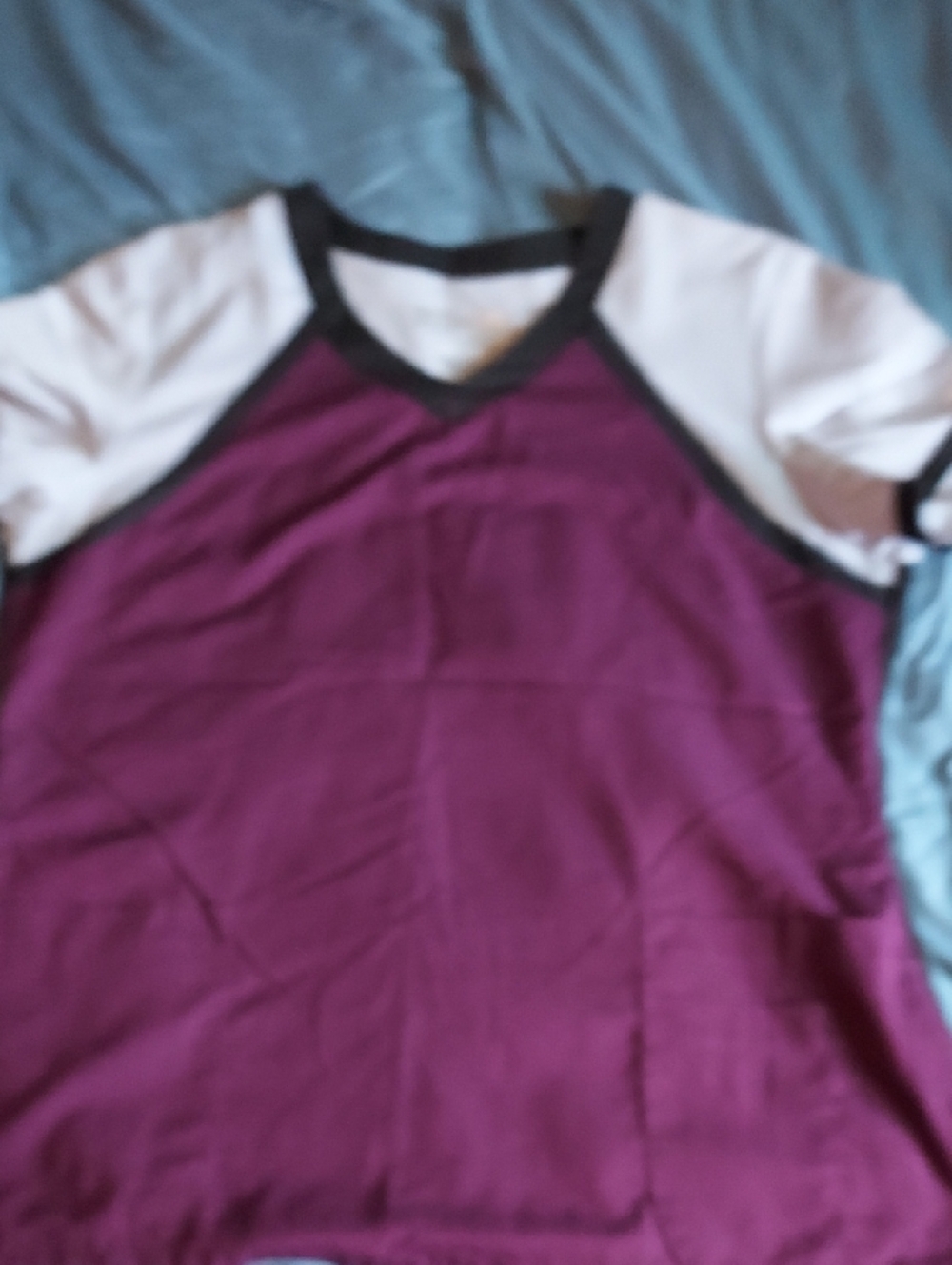 Grey's Anatomy Kids Raglan Tee - Plum, White & Black Trim